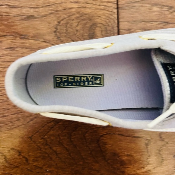 Sperry Baby Blue sequined size 10 Boat Shoes - Picture 3 of 10